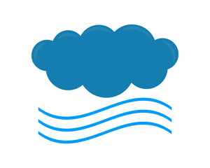 Vector icon with Fog isolated on white background. Single weather icon . Forecast sign symbols. Vector illustration.