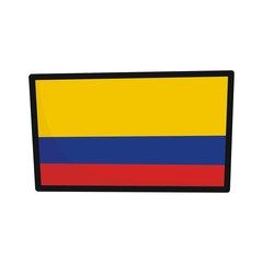 Flag of Colombia , vector illustration