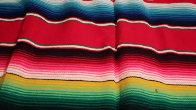 poncho Mexican cinco de mayo rug serape fiesta traditional Mexico background with stripes copy space maya blanket minimal simple