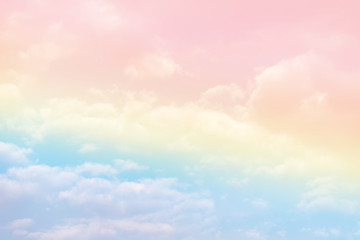 Sun and cloud background with a pastel colour