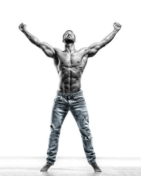 Handsome Muscular Men in Jeans