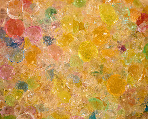 Obraz na płótnie Canvas Many colorful gel balls. Hydrogel beads.