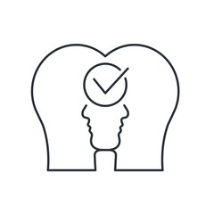 Understanding. Rapport. Vector linear icon.