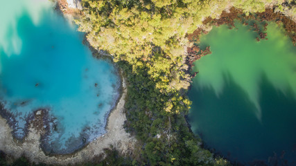 hot water source seen from the drone