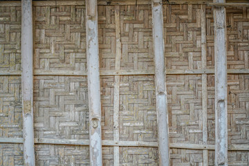 old bamboo vernacular wall.