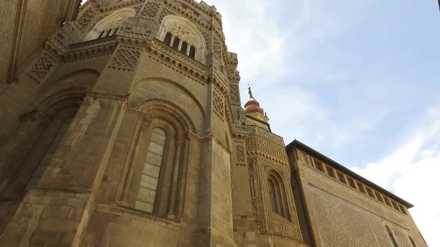 side of church of zaragoza with flair
