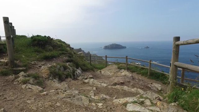 road of land in luanco in asturias