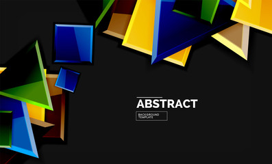 Squares and triangles geometrical background