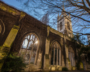 St. Dunstan in the East Church in London