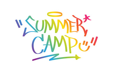 SUMMER CAMP colorful graffiti tag banner