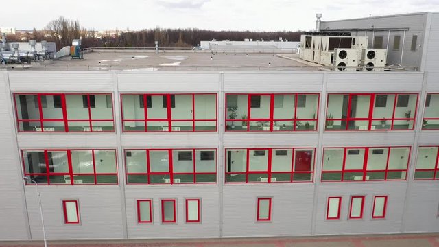 Aerial of a new high tech building in Ukraine