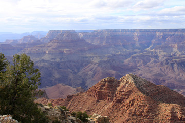 Grand Canyon National Park view against a clear blue sky