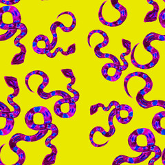 neon snakes pattern