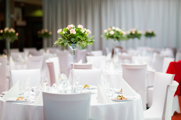 Beautiful wedding reception table decoration