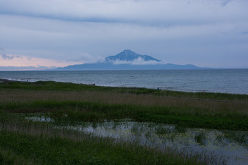 海に浮かぶ島　利尻島