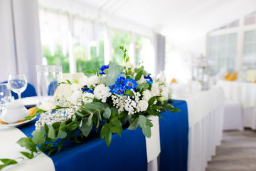 Beautiful wedding reception table decoration