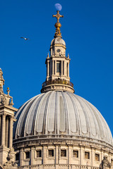 The Moon Perched on St. Pauls Catehdral
