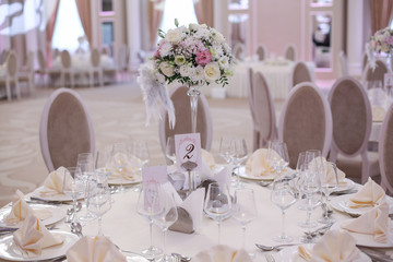 Beautiful decoration in restaurant for special event
