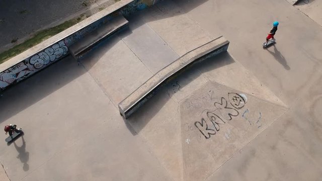 Drone flight over skete track. Santa Fe, Argentina