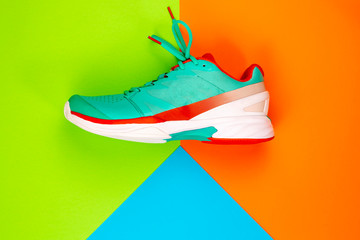 Tennis shoe in studio