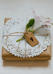 Geschenkverpackung Kraftpapier, Muttertagsgeschenk, Geburtstagsgeschenk, Post für dich