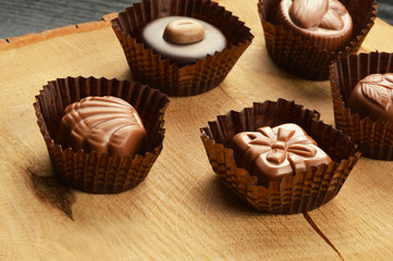 Mixed chocolate candies