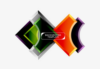 Geometrical 3d shapes background