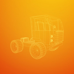 Truck or lorry car. Vector.
