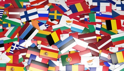 fond drapeaux européens
