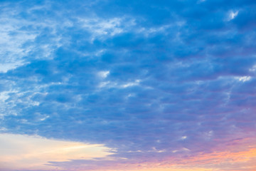 Colorful dramatic sky cloud sunset