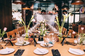 festive table awaits guests