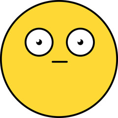 Shocked, scared emoji vector illustration