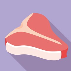 T-bone steak icon. Flat illustration of t-bone steak vector icon for web design