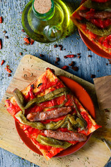 coca de recapte, savory cake similar to pizza