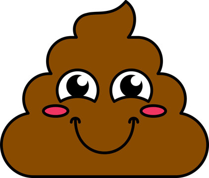 recommend clip art: Blushing poop emoji vector illustration