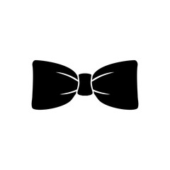 Black bow tie vector icon isolated on white background