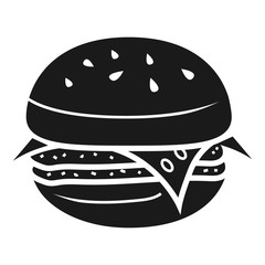 Onion burger icon. Simple illustration of onion burger vector icon for web design isolated on white background