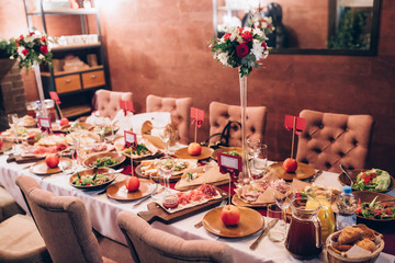 festive table awaits guests