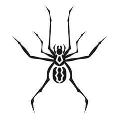 Spider tattoo icon. Simple illustration of spider tattoo vector icon for web design isolated on white background