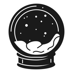 Snowglobe icon. Simple illustration of snowglobe vector icon for web design isolated on white background