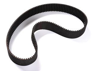 one piece rubber belt gears on a white background