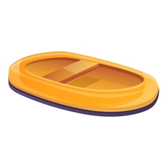 Inflatable boat icon. Cartoon of inflatable boat vector icon for web design isolated on white background