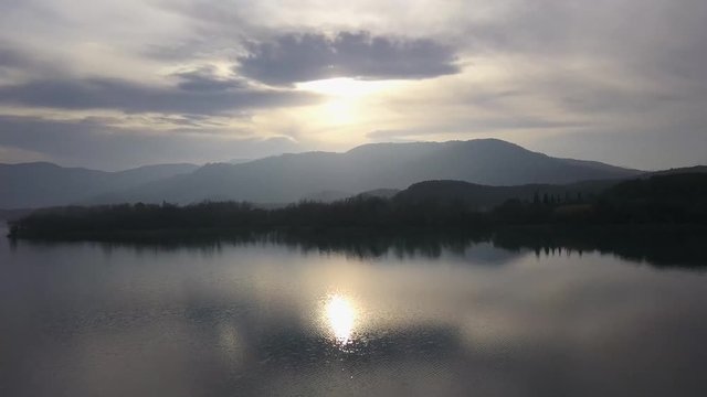 Lake Banyoles, Catalonia, Spain
Spring sunset on the lake, calm peace