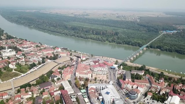 Aerial view of Brcko district, Bosnia and Herzegovina