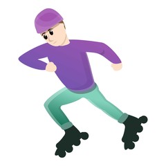 Fototapeta na wymiar Speedman inline skates icon. Cartoon of speedman inline skates vector icon for web design isolated on white background