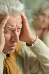 Portrait of Sad senior man