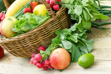 Healthy fresh food, organic fruit and vegetable