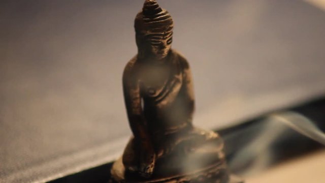 Buddha statue meditating in peaceful relaxation 03