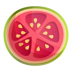 Cutted guava icon. Cartoon of cutted guava vector icon for web design isolated on white background