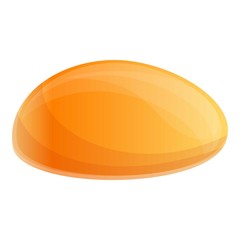 Apricot part icon. Cartoon of apricot part vector icon for web design isolated on white background